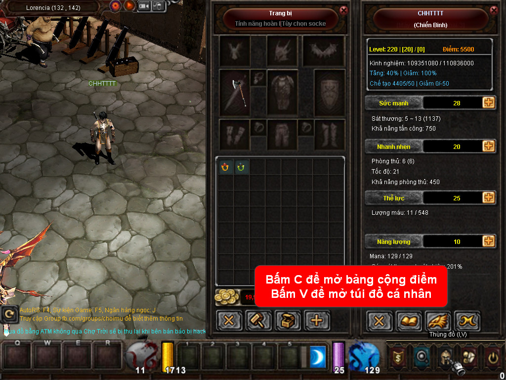 Chức năng chính của Game MU Chiến Thắng